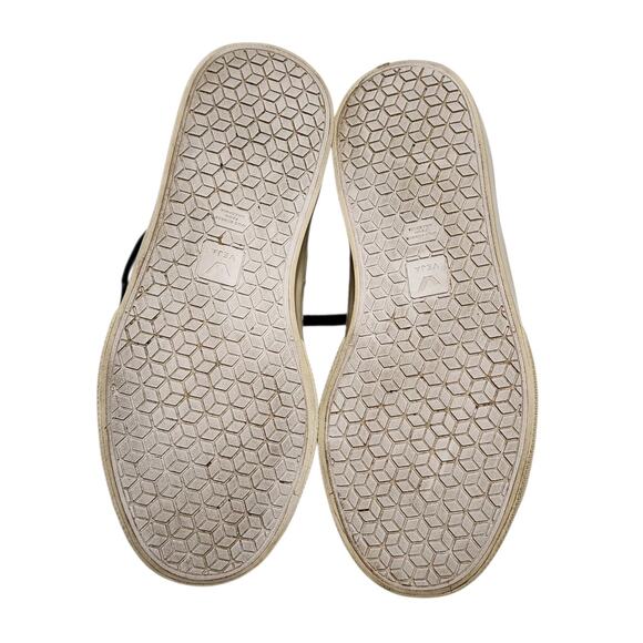 Veja Women's Size 7 Campo Chrome Leather Sneaker Black White Lace-up Shoes - Picture 9 of 9